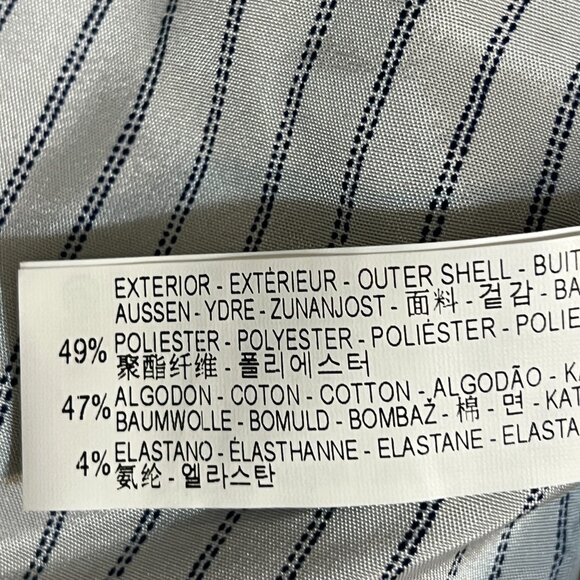 ZARA BASIC Women’s Navy Blazer Elegant Classic Fit with Stretch Fabric Work Sz L - Picture 4 of 12